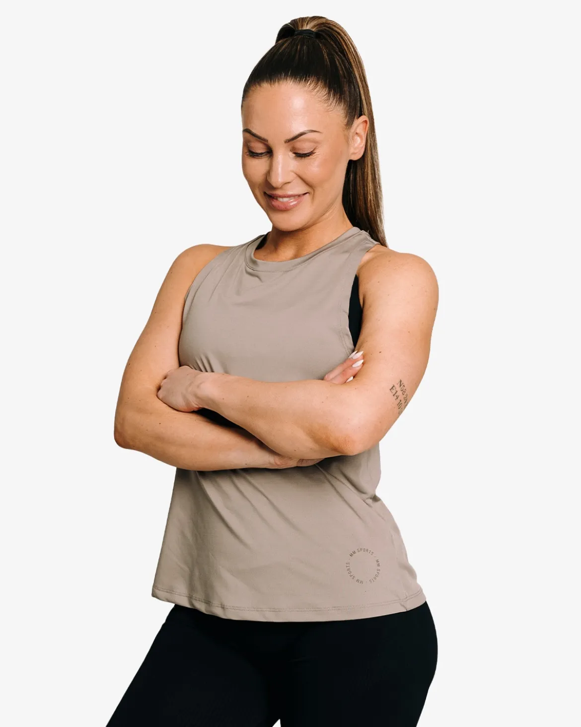 Function Tank Wmn, Taupe