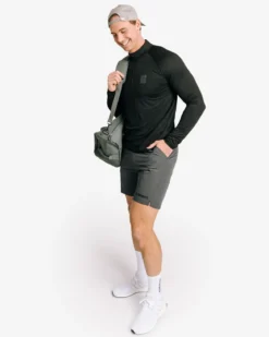 Half Zip Shirt, Black