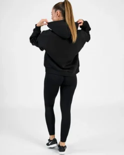 Hoodie Wmn Varsity, Black