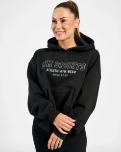 Hoodie Wmn Varsity, Black