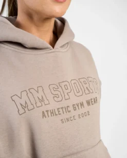 Hoodie Wmn Varsity, Taupe