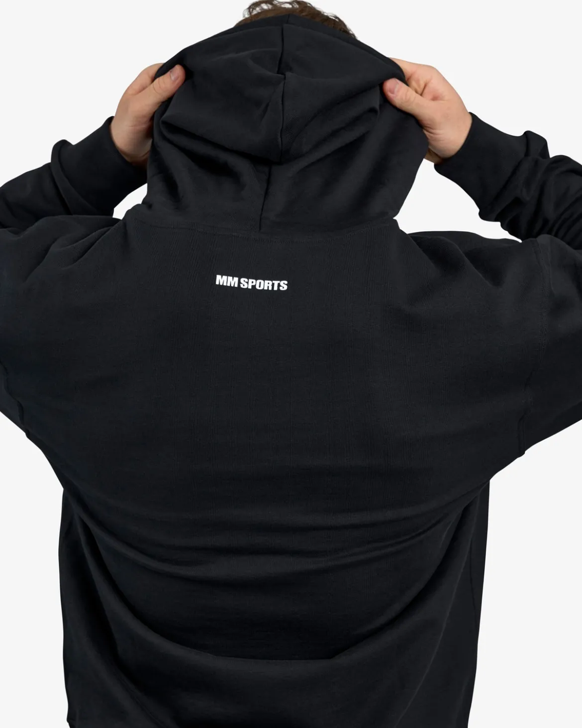 Hoodie Zip Engineered, Black