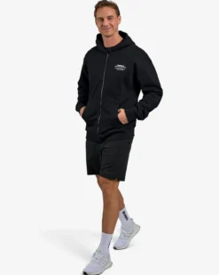 Hoodie Zip Engineered, Black