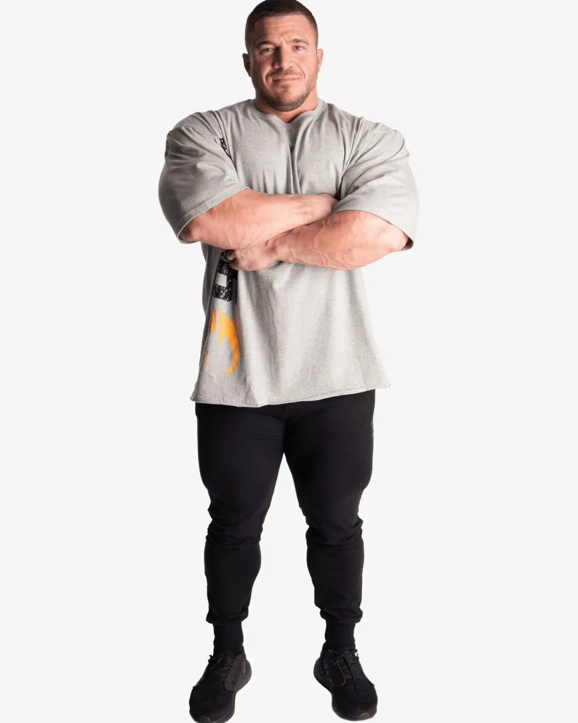 Iron Tee, Greymelange/Black