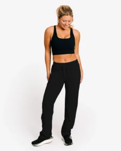 Jersey Pants Wmn Varsity, Black