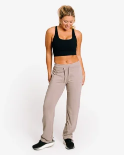 Jersey Pants Wmn Varsity, Taupe