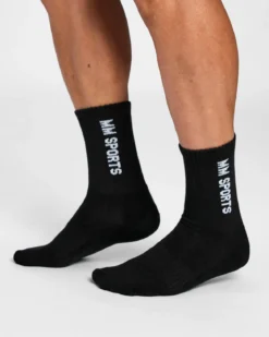 Mid-Cut Socks 3-Pack, Black