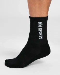 Mid-Cut Socks 3-Pack, Black