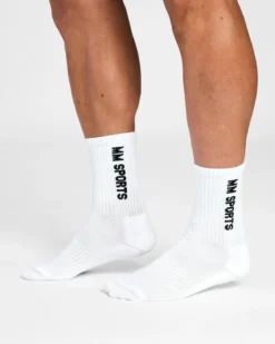Mid-Cut Socks 3-Pack, White