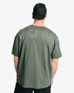 Oversized Hardcore T-shirt, Faded Green