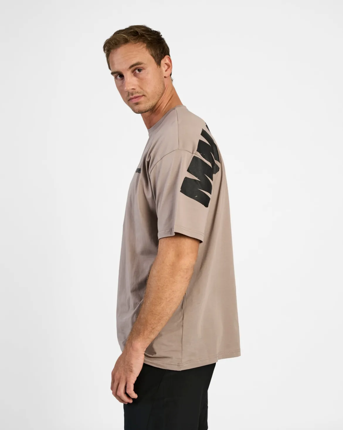 Oversized Hardcore T-shirt, Greige