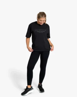 Oversize T-shirt Wmn Varsity, Black