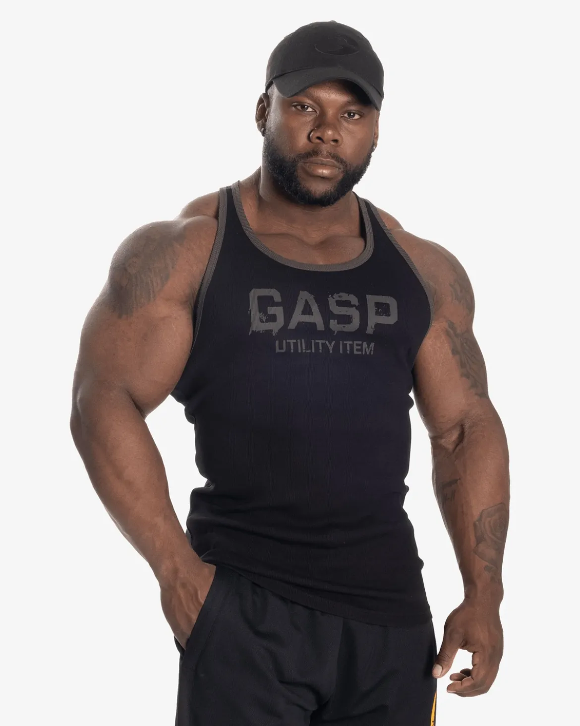 Ribbed T-Back, Black