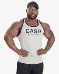 Ribbed T-Back, Grey Melange