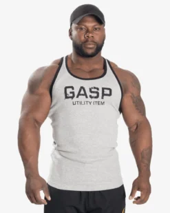 Ribbed T-Back, Grey Melange