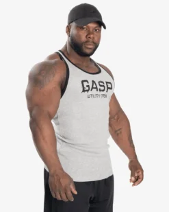 Ribbed T-Back, Grey Melange