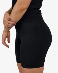 Seamless Biker Tights, Black