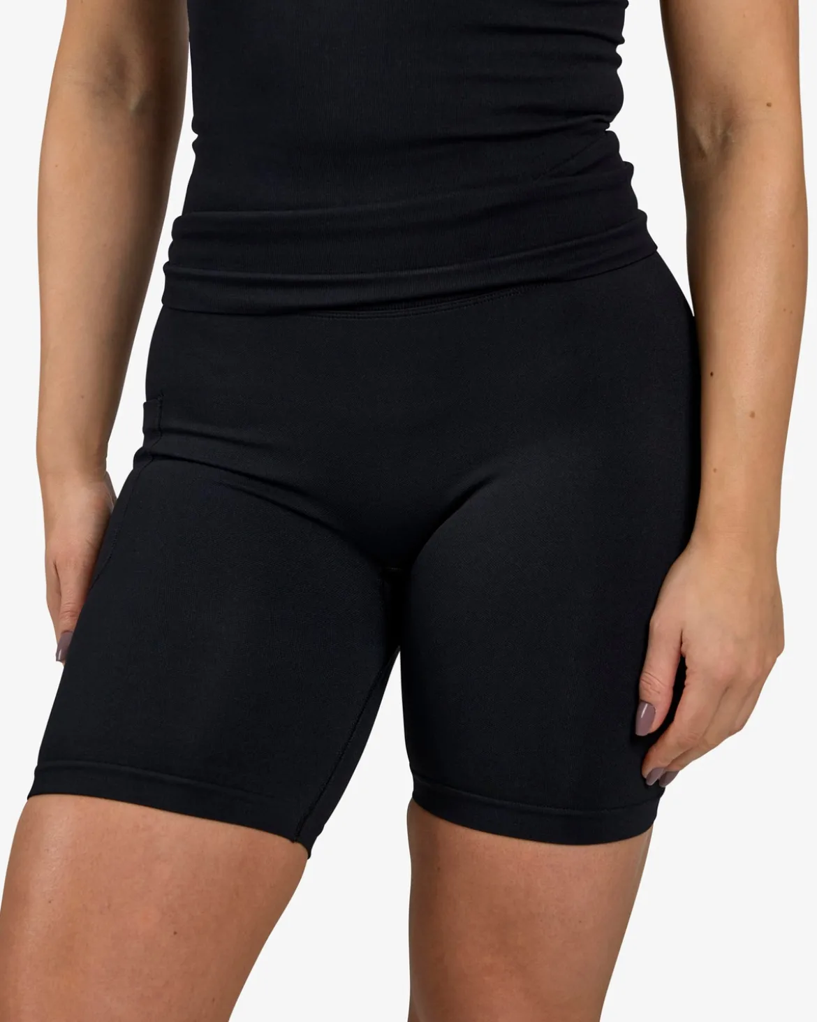 Seamless Biker Tights, Black