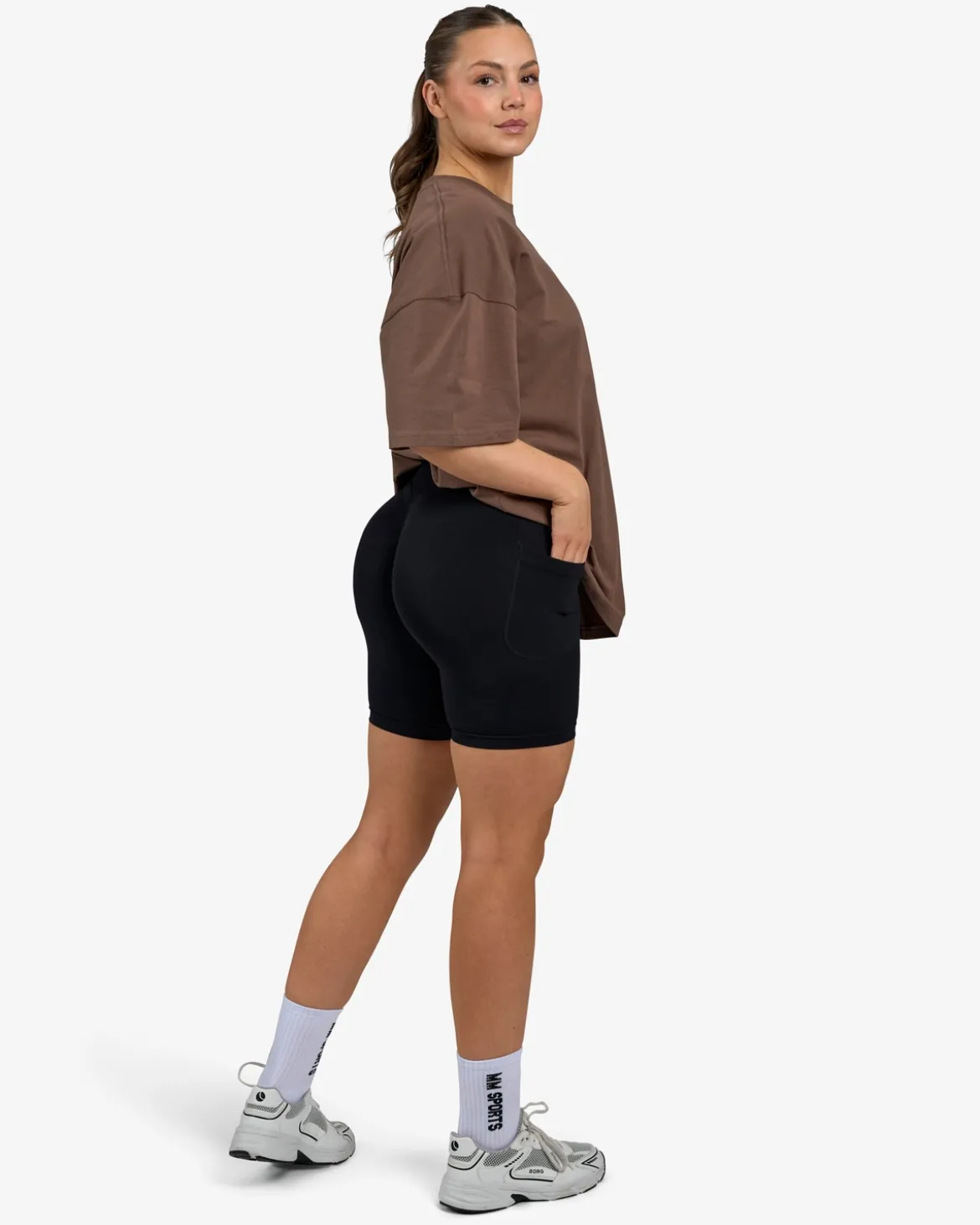 Seamless Biker Tights, Black