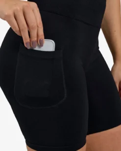 Seamless Biker Tights, Black
