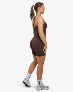 Seamless Biker Tights, Mocha