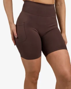 Seamless Biker Tights, Mocha