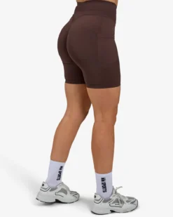 Seamless Biker Tights, Mocha