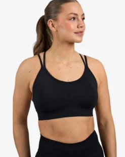 Seamless Sports Bra, Black