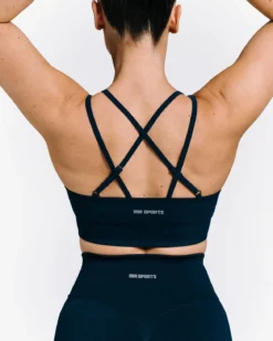 Seamless Sports Bra, Iron Blue