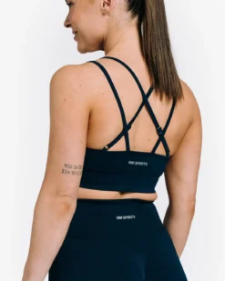 Seamless Sports Bra, Iron Blue
