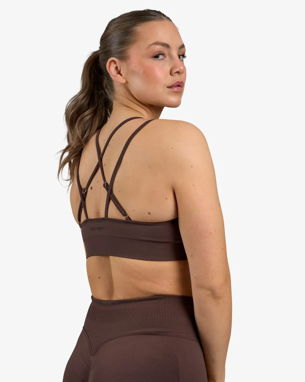 Seamless Sports Bra, Mocha