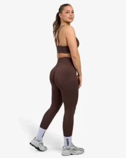 Seamless Sports Bra, Mocha