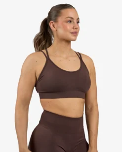Seamless Sports Bra, Mocha