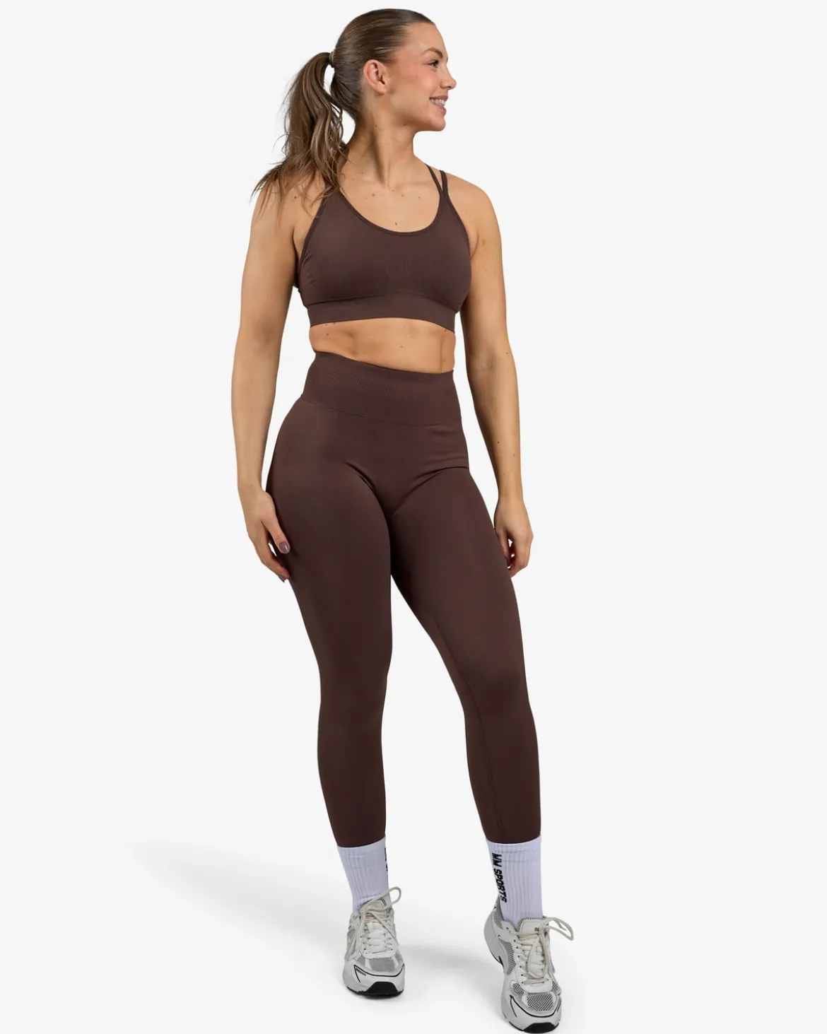 Seamless Sports Bra, Mocha