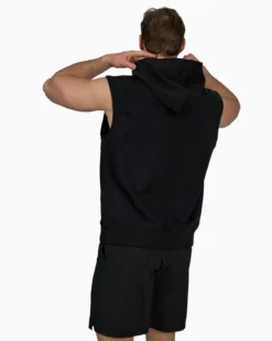 Sleeveless Hoodie, Black